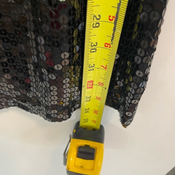 Velvet Women’s Black Sequin Deep V Neck Mini Dress half sleeve - Picture 7 of 10